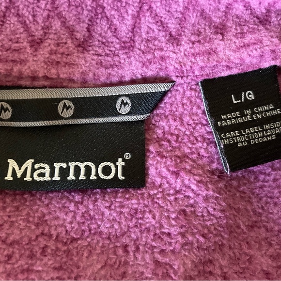 Marmot women’s purple 1/4 zip fleece lightweight pullover, hiking, size large - Picture 3 of 9